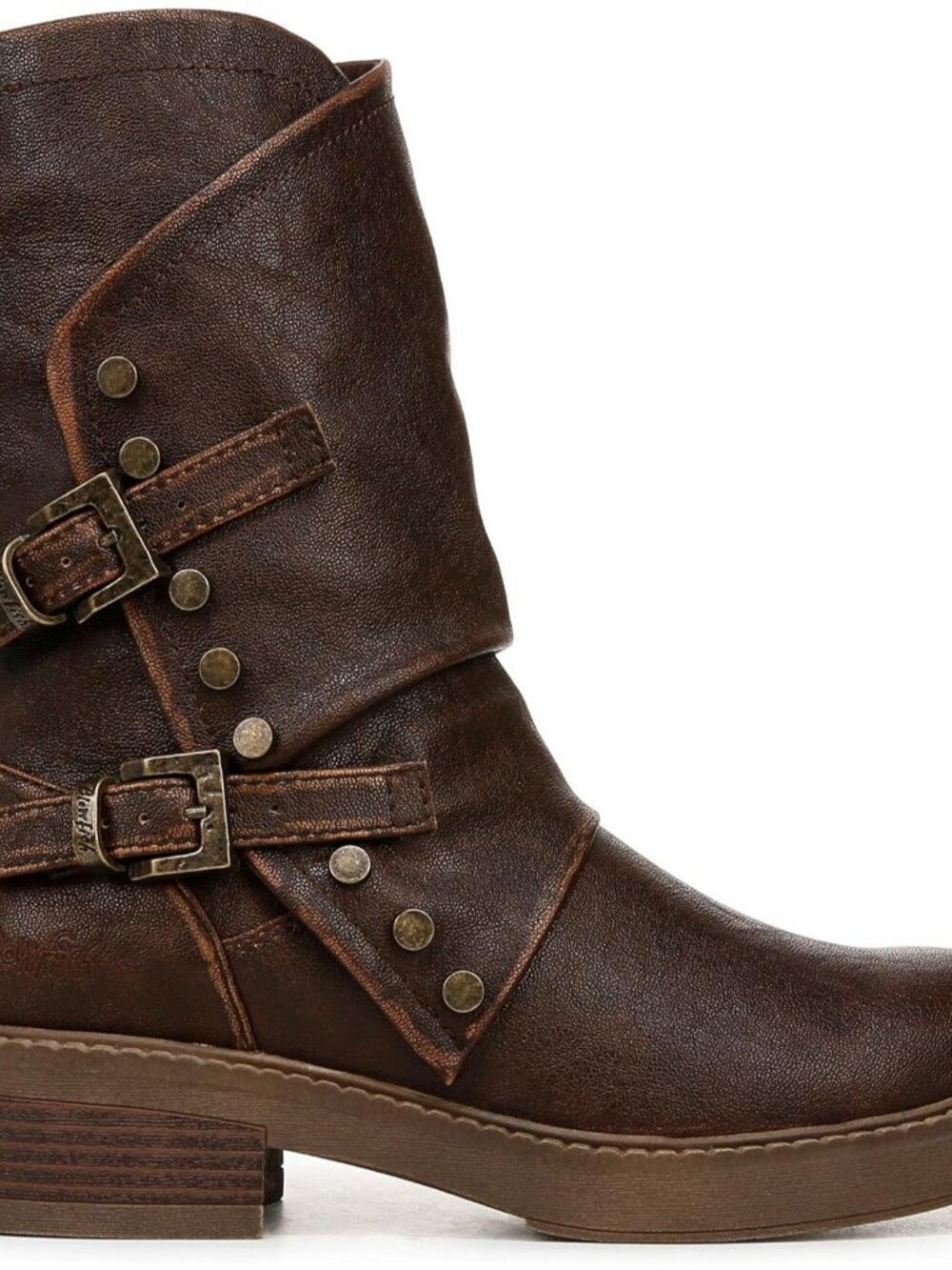 Women's Brown Venice Calf High With Faux Leather Upper Round Toe Boots - Picture 7 of 7